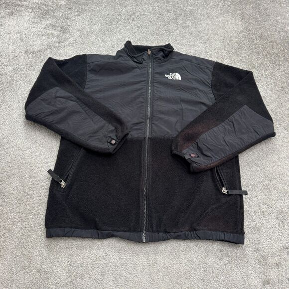 The North Face Y2K Denali Polartec Jacket Kid Boys XL Black Gray Fleece Outdoor - Picture 1 of 14